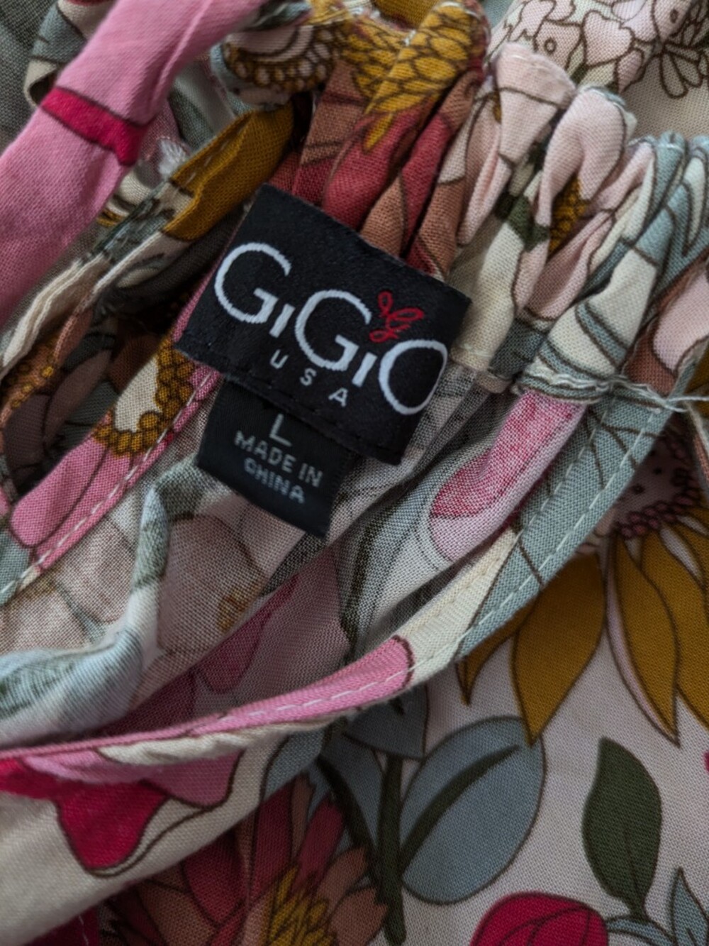 Gigio Floral Mixed Print Maxi Dress Boho Size Large Colorful Sleeveless * - Picture 6 of 8